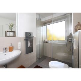 Sèche-serviettes électrique à inertie sèche Noirot Anuri gris 500W + soufflerie 700W