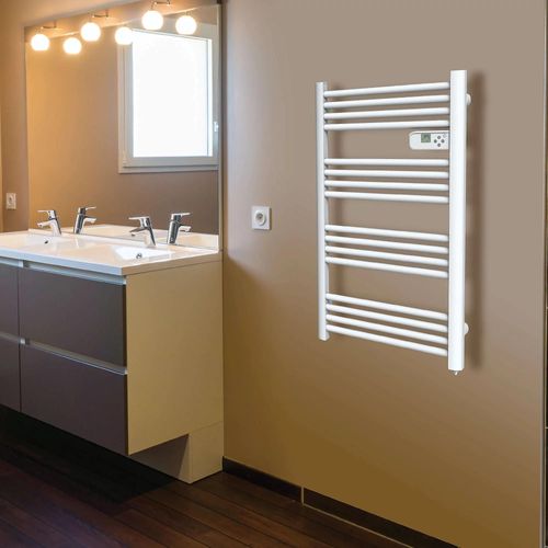 Sèche-serviettes électrique à inertie sèche Carrera Alani blanc 500W