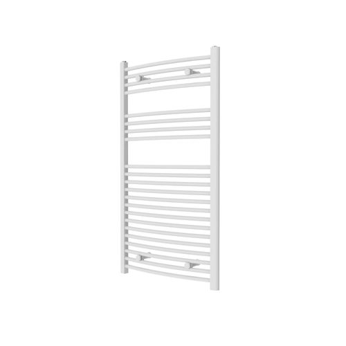 Sèche-serviettes eau chaude en acier galbé Flomasta blanc 566W