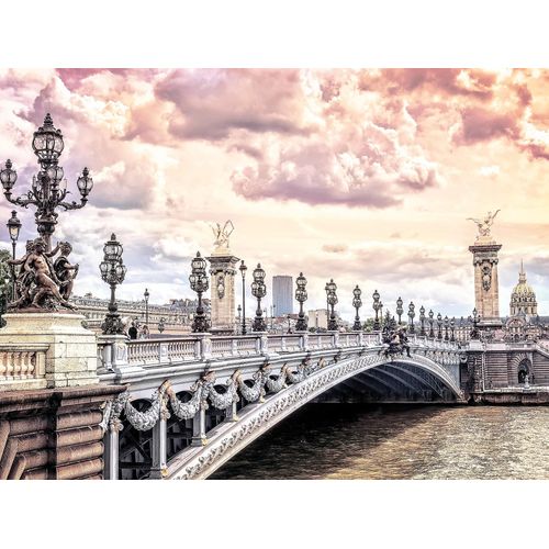 Toile imprimée pont de Paris Dada Art montée sur châssis bois en pin 60x80 cm