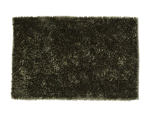 Tapis de salle de bains L.70 x l.50 cm Levasseur gamme Shiny coloris kaki