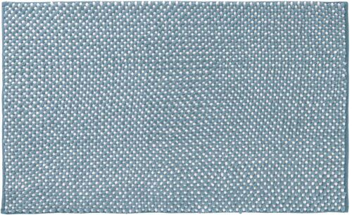 Tapis de salle de bains L.90 x l.60 cm Levasseur gamme Bouclette coloris bleu