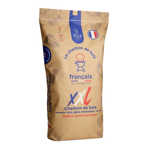 SOLER - Charbon de bois XXL - Très gros morceaux - 50L