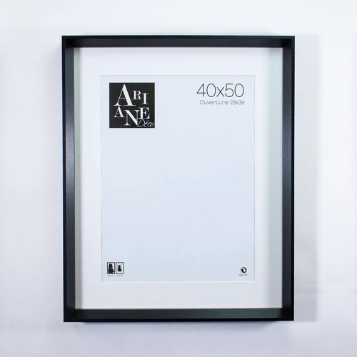 Cadre photo Roma style contemporain design noir l.40xH.50cm