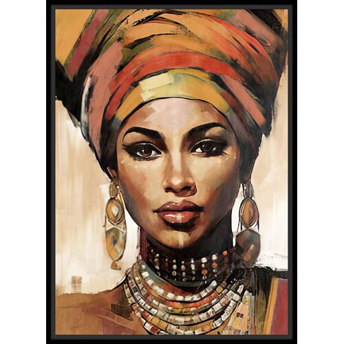 Toile imprimée femme canvas Dada Art l.50 x H.70 cm multicolore