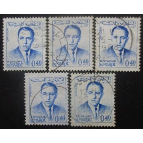 Maroc N°441b X 5 Oblitéré