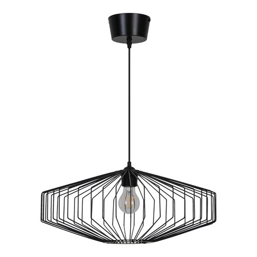 Suspension En Métal Noir E27 25w Ø48cm Goodhome Ouzel