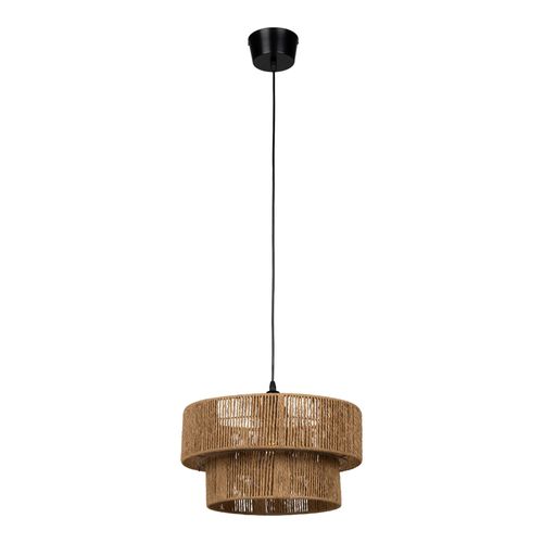 Suspension 1 Lampe Aspect Fibre Naturelle Ø27 E27 42w Goodhome Brolga