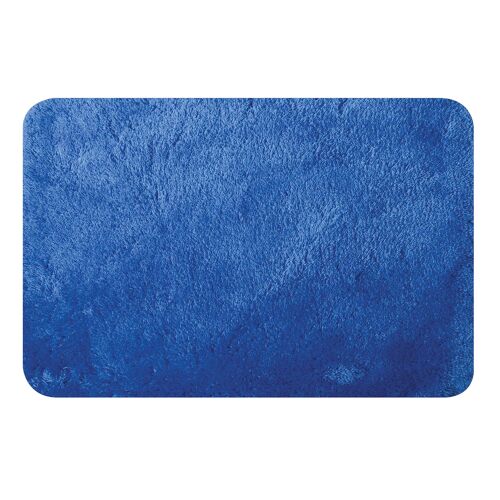 Tapis de salle de bains L.65 x l.55 cm Spirella gamme Bree coloris bleu