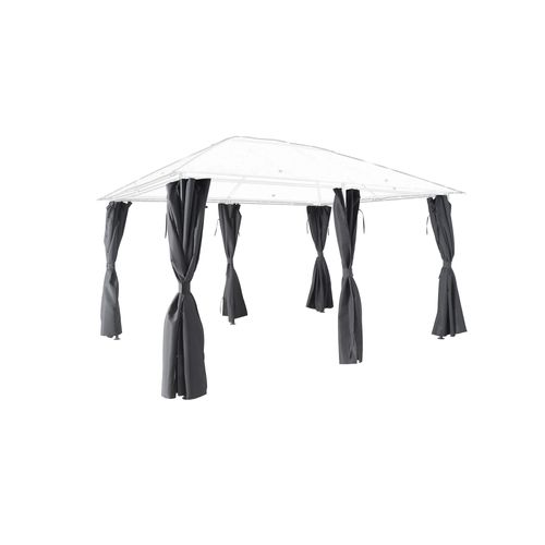 Rideau Pour Tonnelle Goodhome Shamal Gris 3 X 4 M