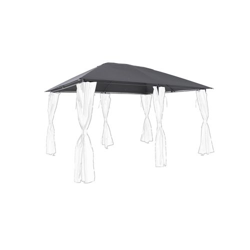 Toile De Toit Pour Tonnelle Goodhome Shamal Gris 3 X 4 M