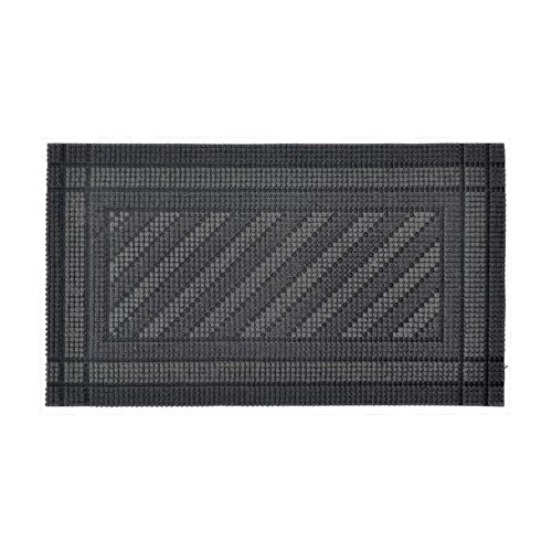 Tapis D'entrée Grattoir À Picots Floqués Noir L.70 X L.40cm