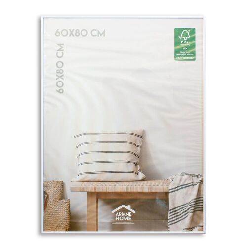Cadre plastique gallery Ariane Home blanc l.60 x H.80 cm