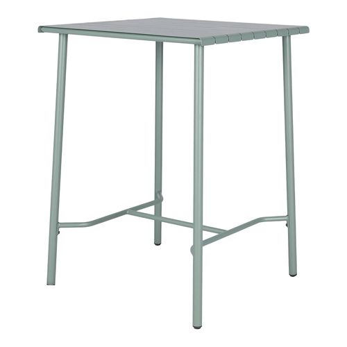 Table Haute Lithari Goodhome Acier Mat Vert Laurier L.76.6 X L.76 X H.106cm