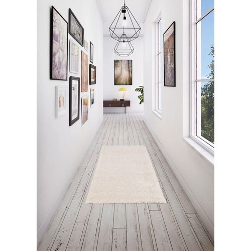 Tapis Shaggy Coltrane L. 150 X L. 80 X Ep. 3 Cm Crème Goodhome