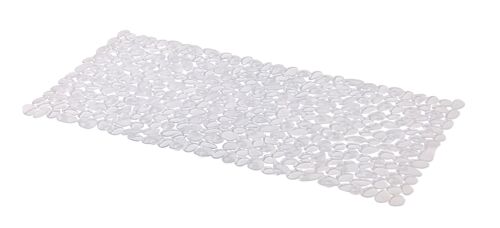 Tapis antidérapant rectangulaire baignoire et douche GoodHome Koros coloris transparent en PVC L.70 x l.33 cm