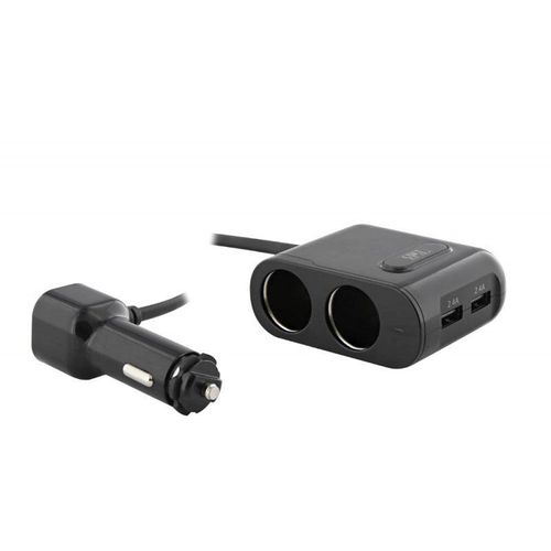 Chargeur Allume-Cigare Tnb 2 Entrées Allume Cigare + Ports Usb 4.8a