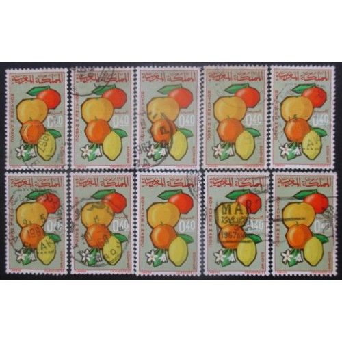 Maroc N°509 X 10 Oblitéré