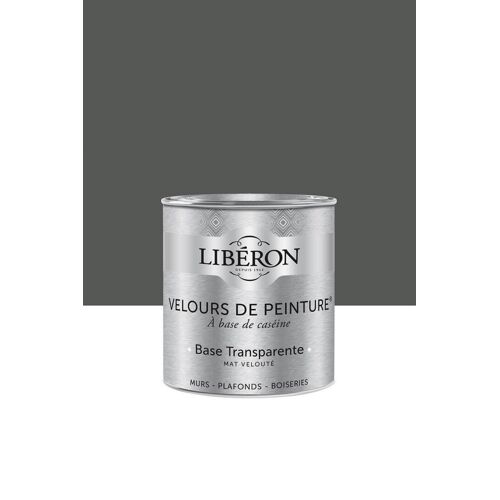 Peinture multisupport murs, plafonds et boiseries Velours de peinture gris fer forgé Libéron 0,5L