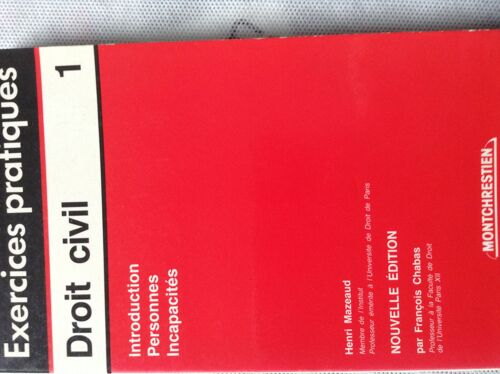 Exercices Pratiques, Droit Civil - N° 1 - Exercices Pratiques, Droit Civil