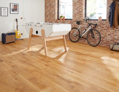 Parquet massif à coller Orah L en chêne huilé naturel