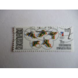 Timbre "Tchécoslovaquie : 90 Ème Jeux Olympiques ".