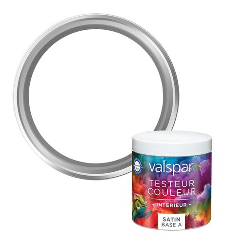 Testeur de peinture murs, bois et métal intérieur Valspar Premium satin base A 240ml