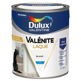 Laque Valénite Dulux Valentine Acrylique mat velouté blanc 2L