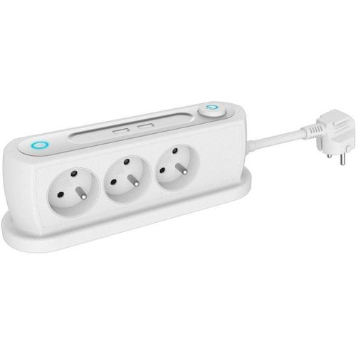 Multiprise USB Essentielb bureau switch 3 prises + 2 USB