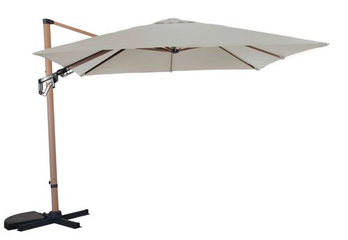 Parasol Déporté Cubic 3x3m Coloris Blanc Proloisirs