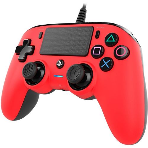 Manette Filaire Compacte Rouge Nacon Pour Ps4