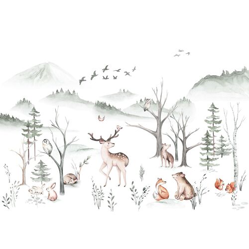 Papier peint panoramique Komar Cozy Woods L.4 m x l.280 cm
