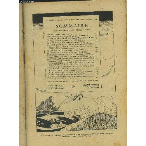 Je Sais Tout N°165 : 15 Aout 1919.Nos Énergies Nationales- Le Fief De La Société Des Nations- A La Conquête De La Perle- Codes De La Vie De Chateau...