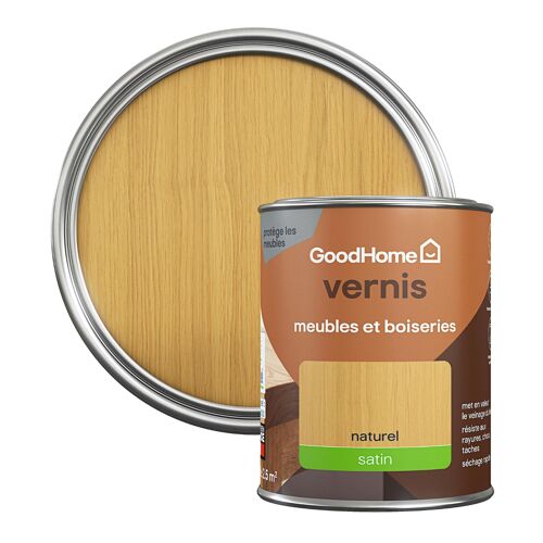 Vernis meubles et boiseries GoodHome satin naturel 250 ml