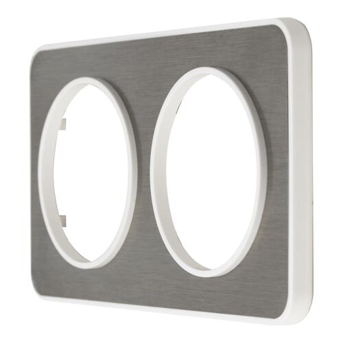 Plaque de finition double Jacobsen Espen inox