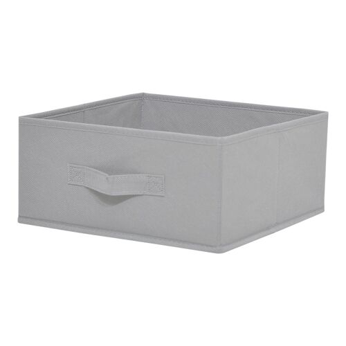 Boîte de rangement rectangulaire en textile Mixxit coloris gris clair