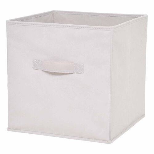 Boîte de rangement carrée en textile Mixxit coloris rose