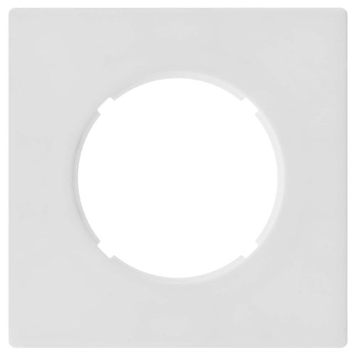 Plaque de finition simple Fontini Dom blanc satin à composer