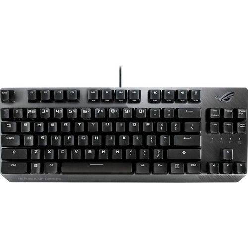 ASUS ROG Strix Scope TKL - Clavier - backlit - USB - AZERTY - Français - commutateur : CHERRY MX - gris, noir