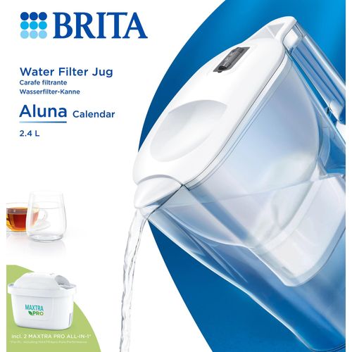 Carafe Filtrante Brita Aluna Calendar 2 Cartouches Maxtra Pro All-In 1 Incluses