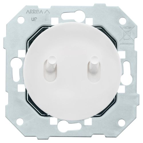 Interrupteur double va et vient Fontini Dom blanc à composer