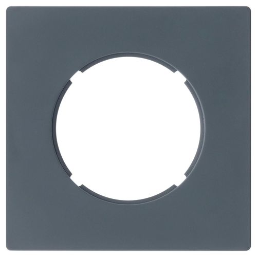 Plaque de finition simple Fontini Dom bleu gris satin à composer