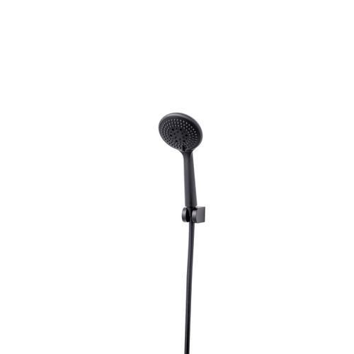 Trio douchette + flexible + support GoodHome Cavally noir