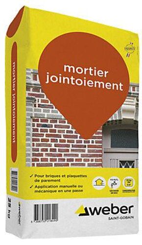 Mortier jointoiement blanc Weber 25kg