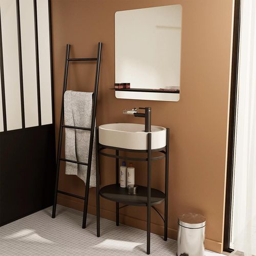 Meuble Sous Vasque En Métal L.55 X H.89,5 X P.37,5 Cm, Homesight Pao