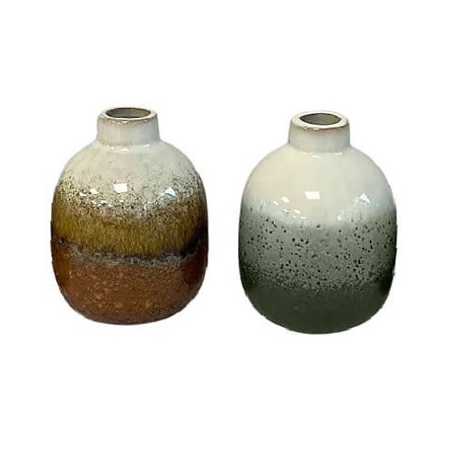 Mini Vase Décoratif En Émail L.7,5 X H.10,5cm Ornami