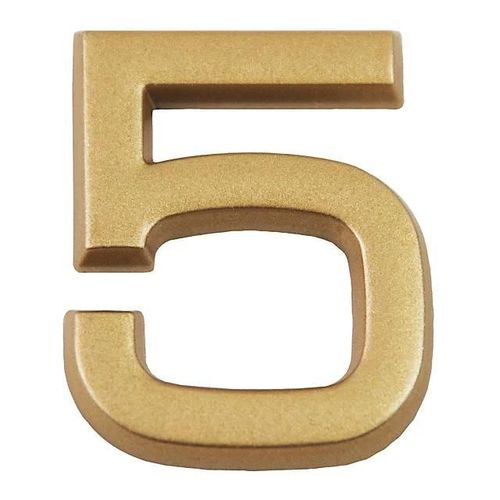 Chiffre de rue à coller modèle "5" en polychlorure de vinyle (PVC) Chapuis H.37 mm