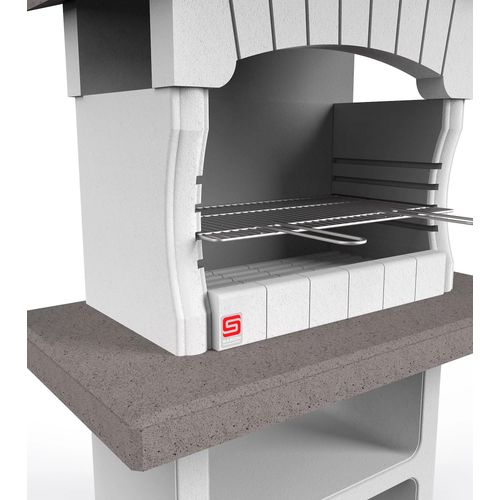 Barbecue à charbon zara en béton allégé sarom