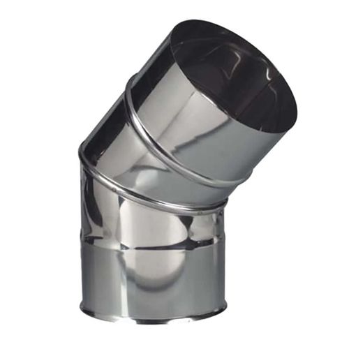 Coude en inox 45° Ephrem D200 pour évacuation des fumées