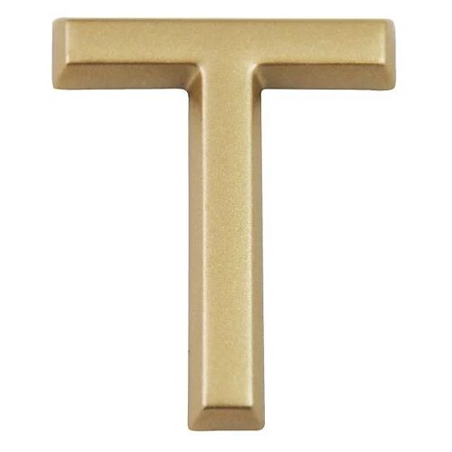 Lettre de rue à coller modèle "T" en polychlorure de vinyle (PVC) Chapuis H.37 mm